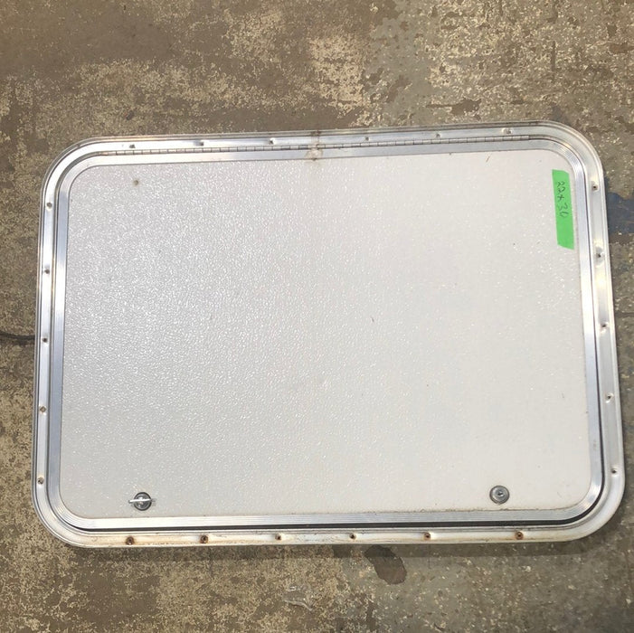 Used RV Radius Cargo / compartment Door 22 x 30
