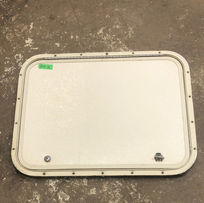 Used RV Radius Cargo / compartment Door 24 x 18 - Young Farts RV Parts