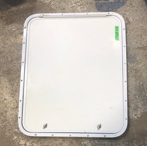 Used RV Radius Cargo / compartment Door 24 x 29 3/4 - Young Farts RV Parts