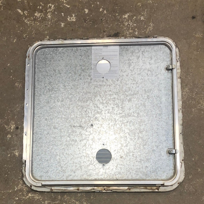 Used RV Radius Cargo / compartment Door 25 1/4 x 25 1/4