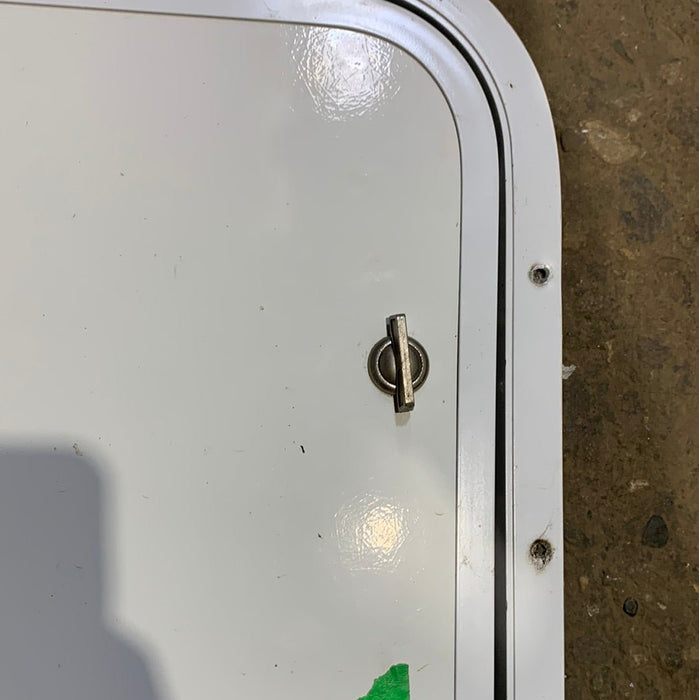 Used RV Radius Cargo / compartment Door 29 3/4" x 23 7/8" x 3/4"