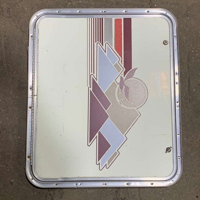 Used RV Radius Cargo / Compartment Door 29 3/4" x 24 3/4" x 1"