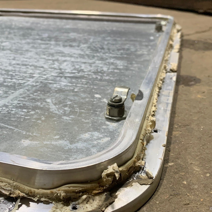 Used RV Radius Cargo / Compartment Door 29 3/4" x 24 3/4" x 1"
