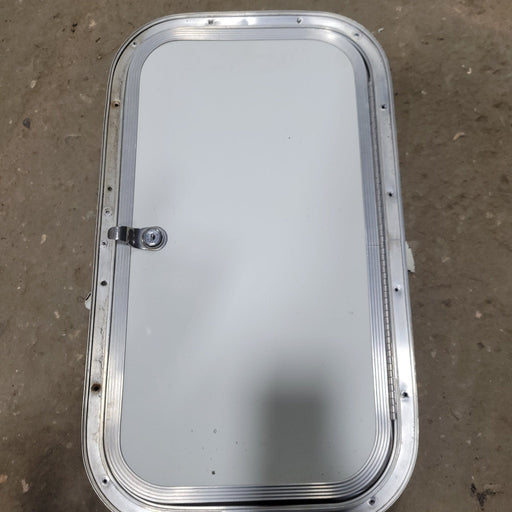 Used RV Radius Cargo Door 19 3/4 W X 10 3/4 H - Young Farts RV Parts