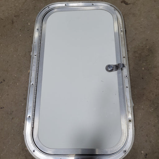 Used RV Radius Cargo Door 19 3/4 W X 10 3/4 H - Young Farts RV Parts