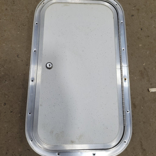 Used RV Radius Cargo Door 19 3/4 W X 10 3/4 H - Young Farts RV Parts