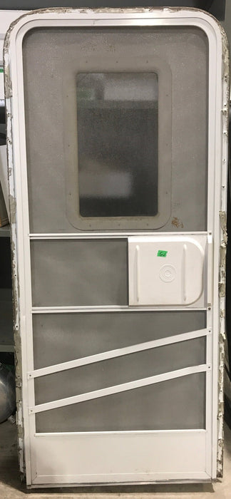 Used RV Radius Corner Entry Door 29 1/2" W x 70" H