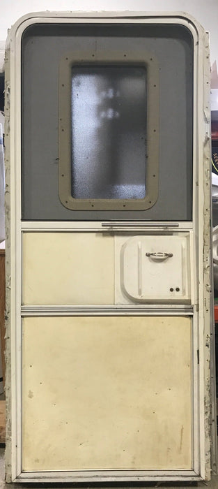 Used RV Radius Corner Entry Door 29 1/2" W x 71 1/2" H