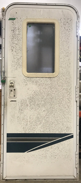 Used RV Radius Corner Entry Door 29 1/2" W x 71 1/2" H