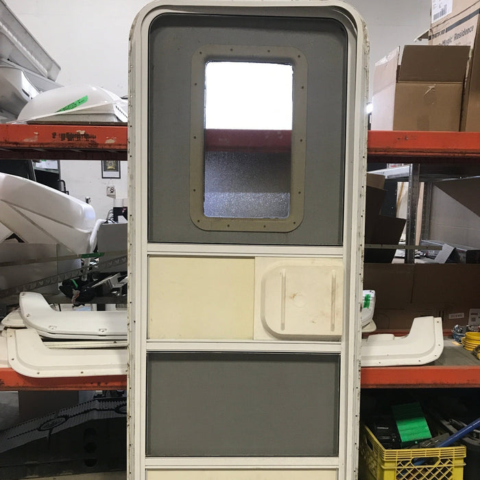 Used RV Radius Corner Entry Door 29 1/2" W x 71 1/4" H
