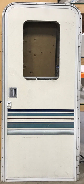 Used RV Radius Corner Entry Door 29 1/2" W x 72 1/4" H