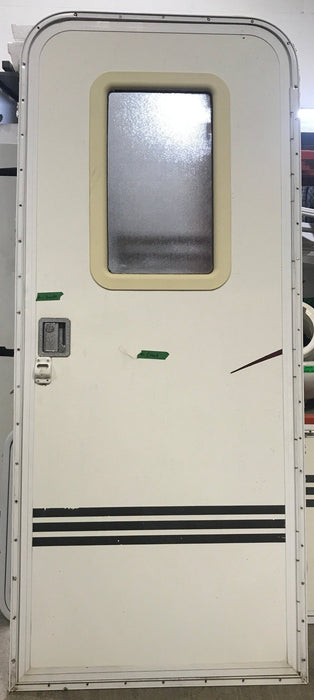 Used RV Radius Corner Entry Door 30" W x 72" H