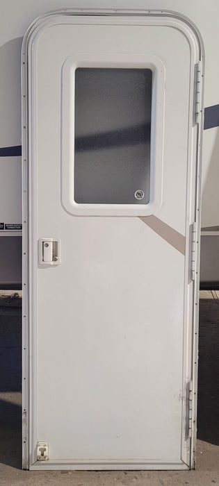 Used RV Radius Entry Door 25 5/8" X 71 3/8" - Young Farts RV Parts