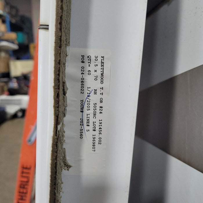 Used RV Radius Entry Door 30 1/2" X 70"