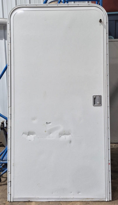 Used RV Radius Toy Hauler Garage Door 35 1/2" x 72"