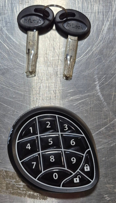 Used RV RVLocks Entry Door Lock With Deadbolt , Keyed and Keyless Entry