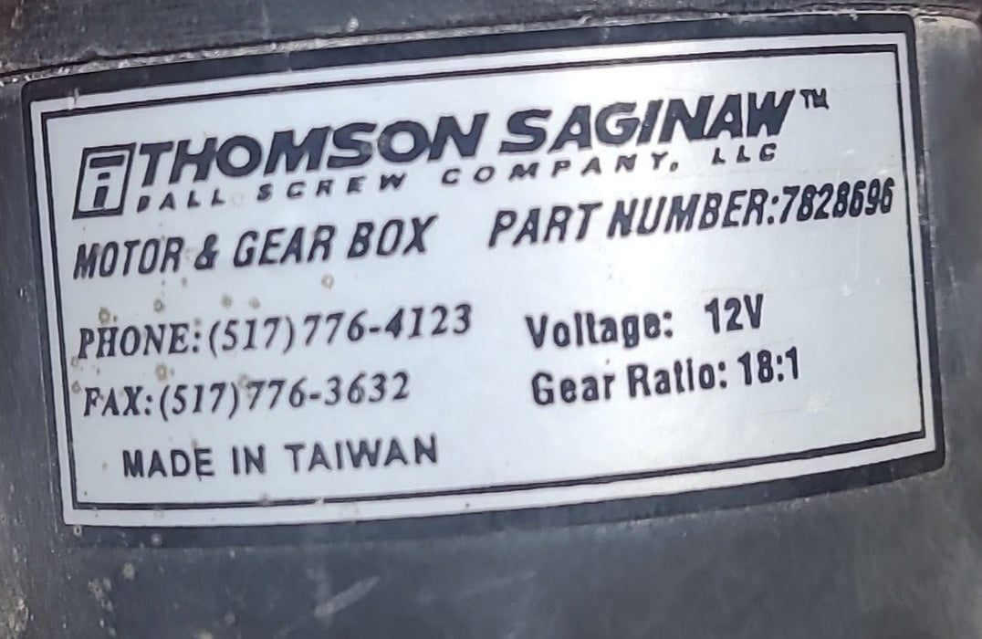 Used RV Slide Out Motor and Gear Box Thomas Saginaw - 7828696 - Young Farts RV Parts