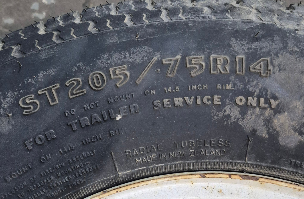 Used RV Tire & Rim 14" 5 bolt