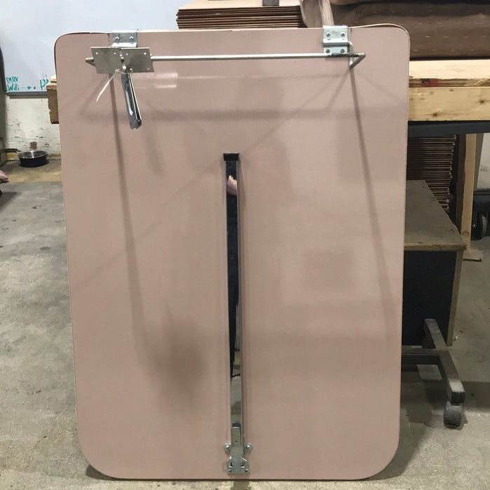 Used RV Wall Mount Table Top With Single Leg 37 3/4" L x 27 3/4" W