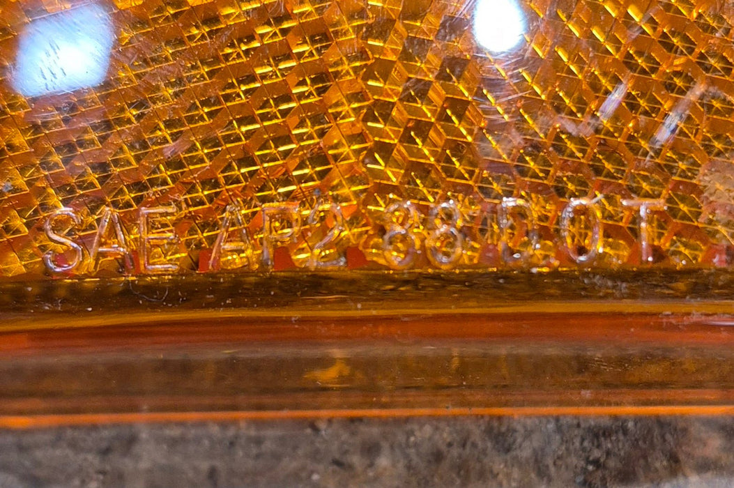 Used SAE AP2 88 DOT Replacement Lens for Marker Lights - Amber
