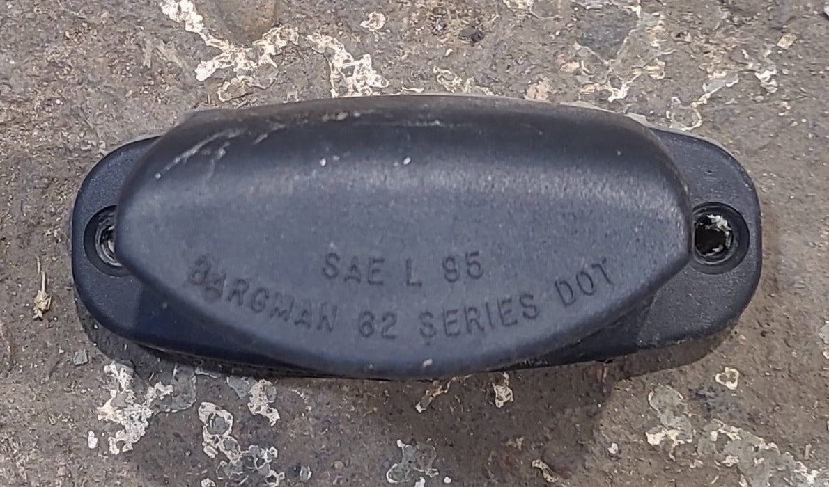 Used SAE L 95 Bargman 62 Series DOT Licence Plate Light, Black