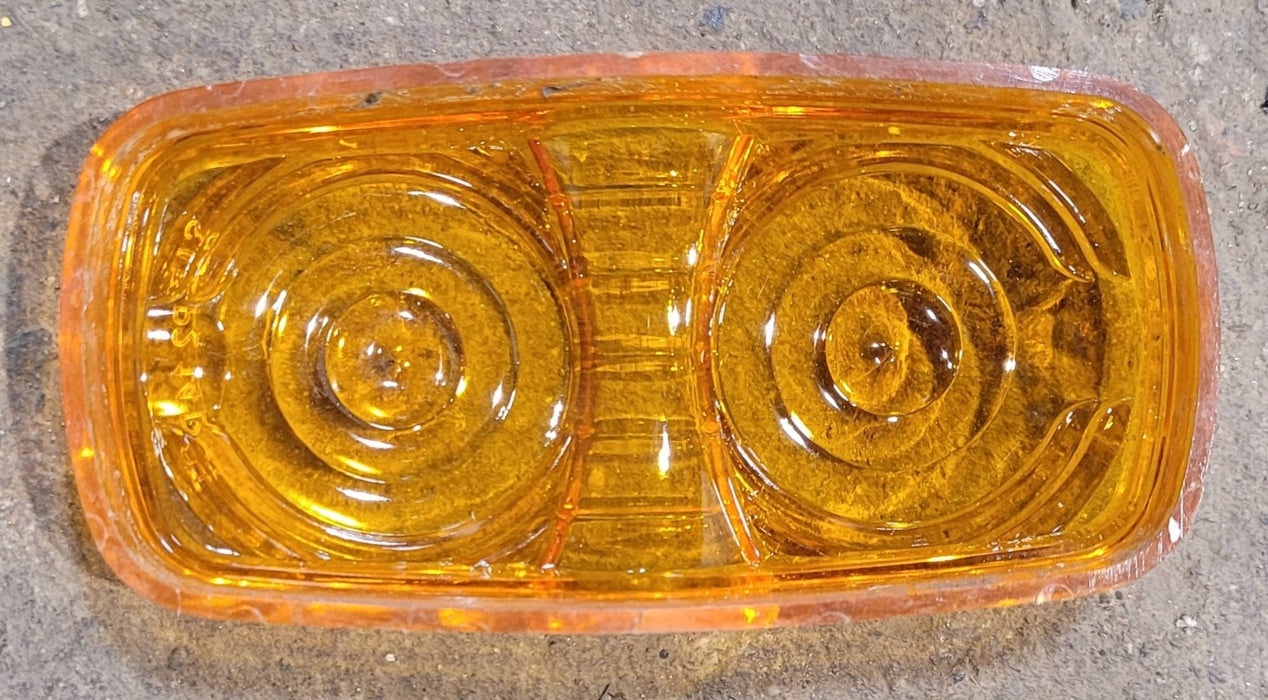 Used SAE P2 14 DOT Replacement Lens for Marker Light - Amber