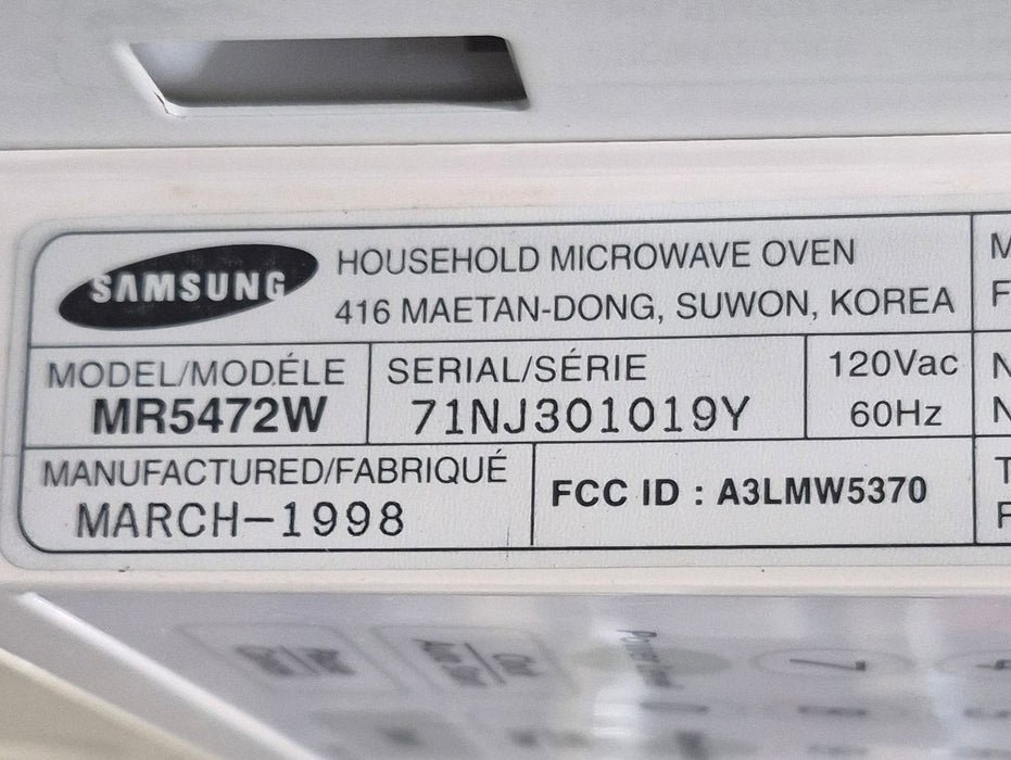 Used Samsung RV Microwave 20 1/4" W x 11 1/2" H x 13 1/2" D