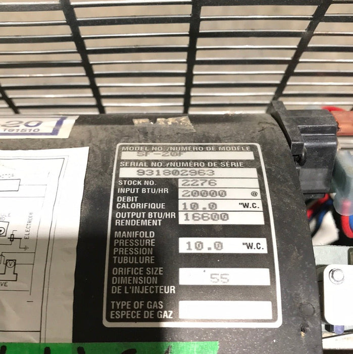 20000 BTU USED Suburban RV Propane Furnace  - SF-20F