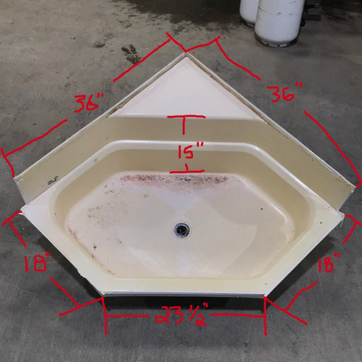 Used Shower Base (pan) W/Seat - Young Farts RV Parts