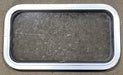 Used Silver Radius Non-Opening Window : 21 1/2" W X 11 1/2" H X 1 1/4" D - Young Farts RV Parts