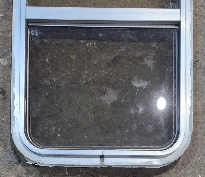 Used Silver Radius Opening Window : 16" W x 27 1/2" H x 1 3/4" D