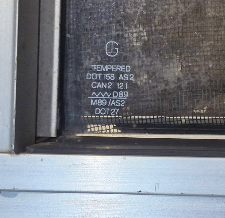 Used Silver Radius Opening Window : 16" W x 27 1/2" H x 1 3/4" D