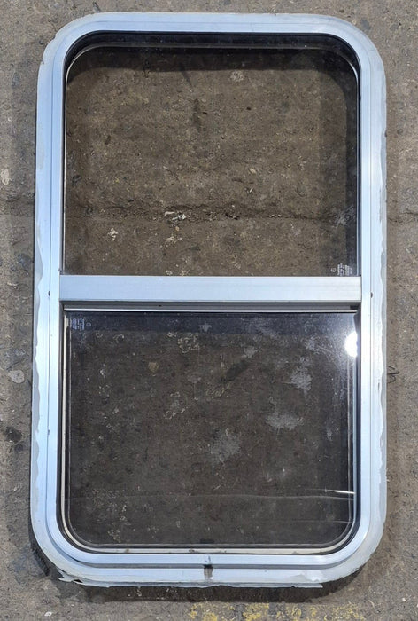 Used Silver Radius Opening Window : 16" W x 27 1/2" H x 1 3/4" D