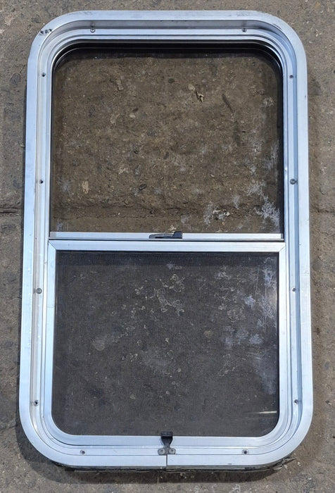 Used Silver Radius Opening Window : 16" W x 27 1/2" H x 1 3/4" D