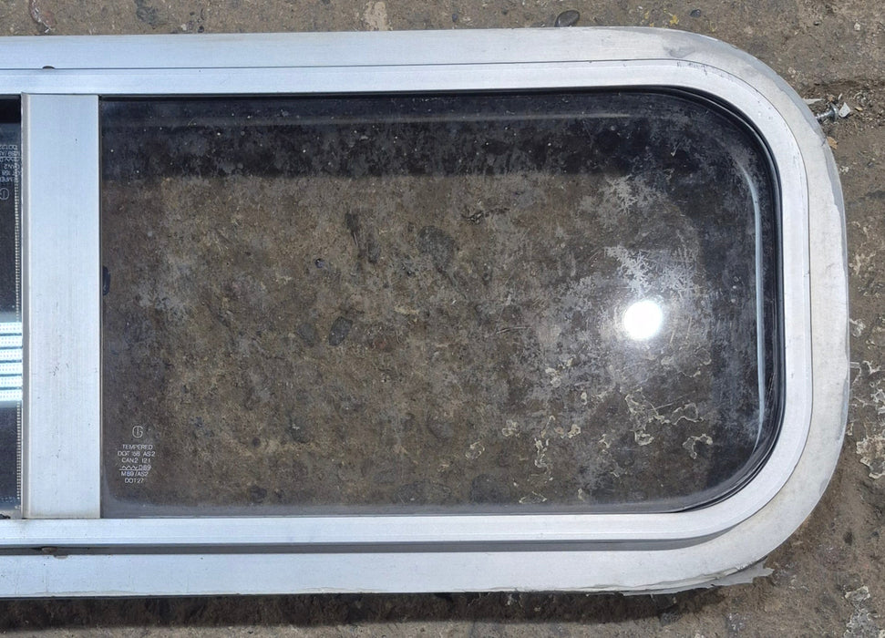 Used Silver Radius Opening Window : 26 1/2" W x 8 1/2" H x 1 3/4" D