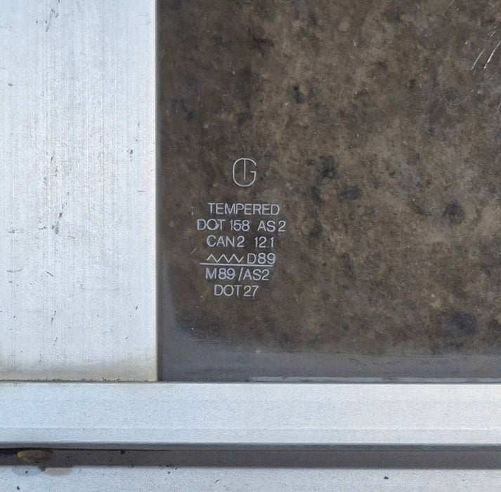 Used Silver Radius Opening Window : 26 1/2" W x 8 1/2" H x 1 3/4" D