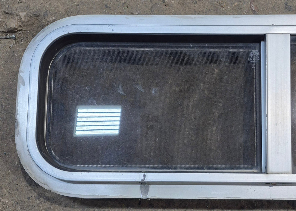 Used Silver Radius Opening Window : 26 1/2" W x 8 1/2" H x 1 3/4" D