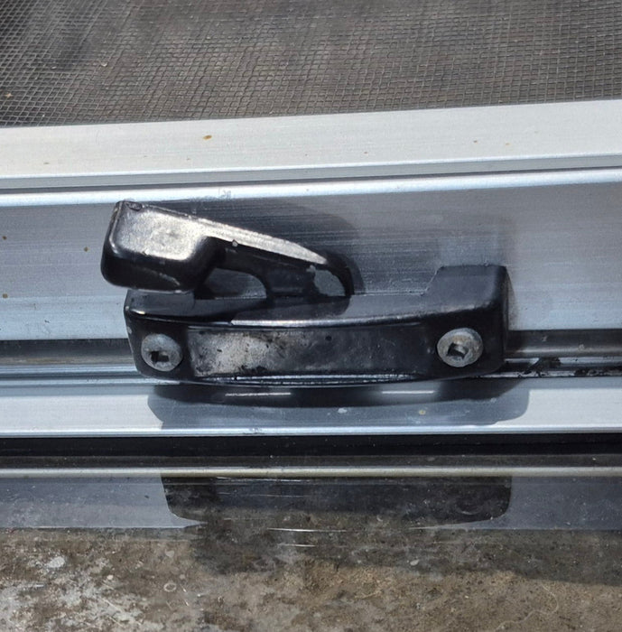 Used Silver Radius Opening Window : 26 1/2" W x 8 1/2" H x 1 3/4" D