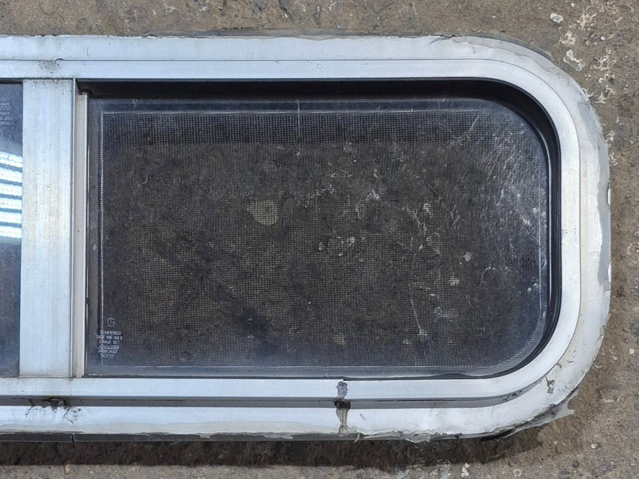 Used Silver Radius Opening Window : 26 1/2" W x 8 1/2" H x 1 3/4" D