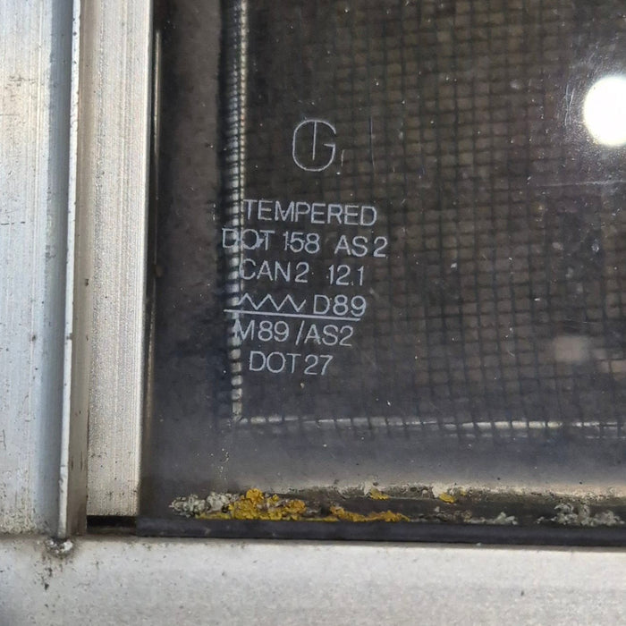 Used Silver Radius Opening Window : 26 1/2" W x 8 1/2" H x 1 3/4" D