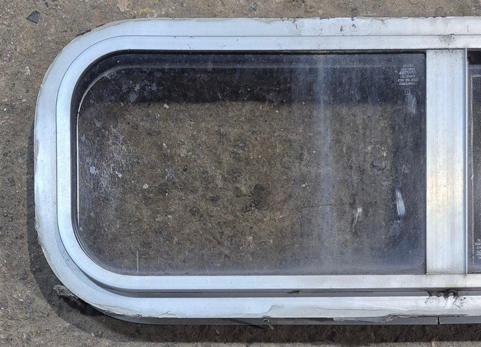 Used Silver Radius Opening Window : 26 1/2" W x 8 1/2" H x 1 3/4" D