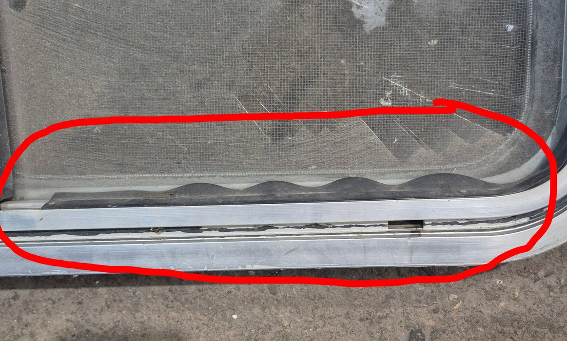 Used Silver Radius Opening Window : 29 1/4 X 14 1/4 X 2" D - Young Farts RV Parts