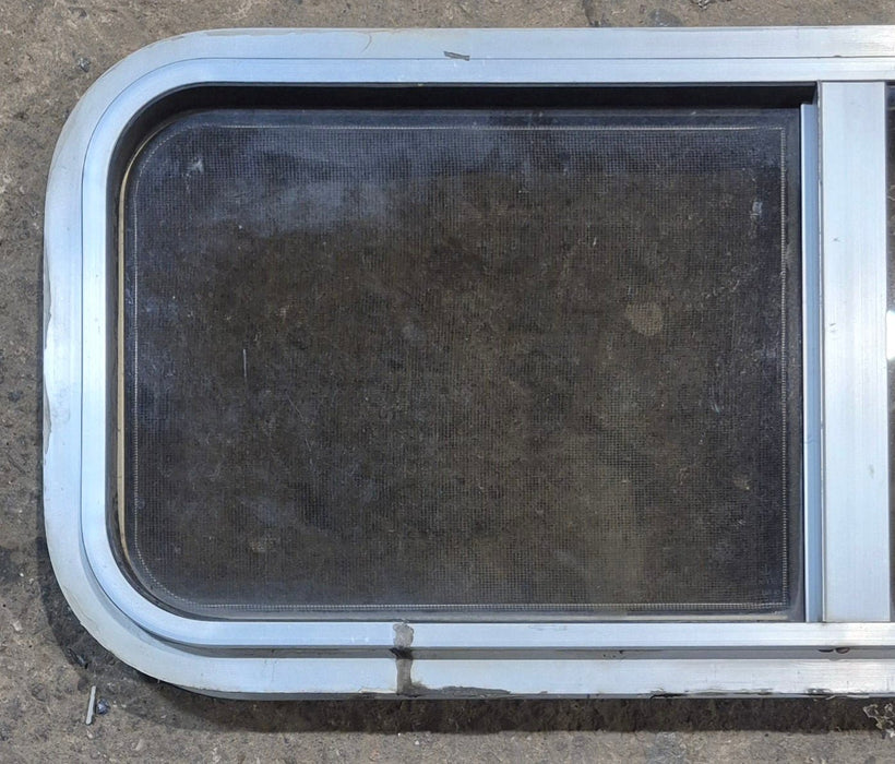 Used Silver Radius Opening Window : 30" W x 11 1/2" H x 1 3/4" D