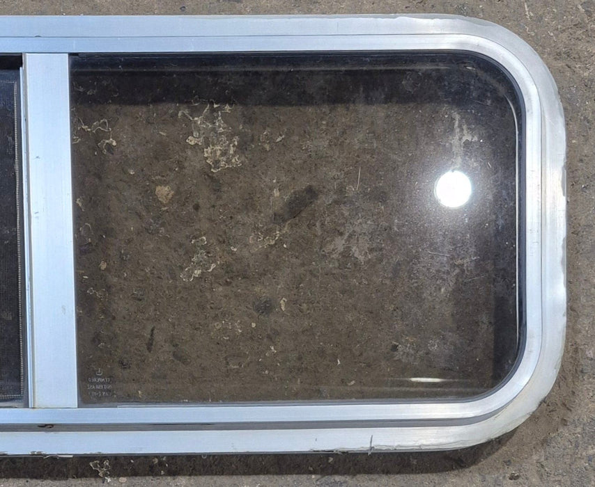 Used Silver Radius Opening Window : 30" W x 11 1/2" H x 1 3/4" D