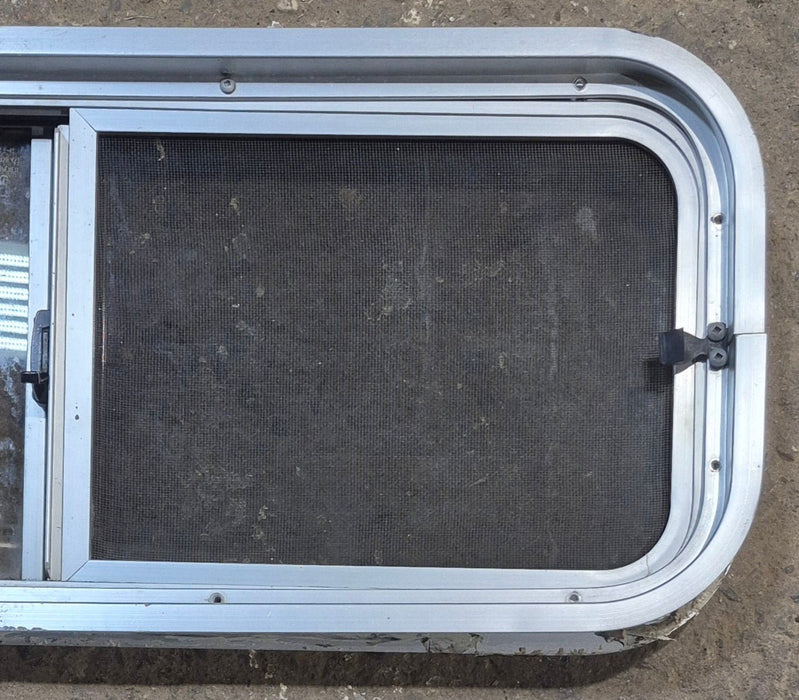 Used Silver Radius Opening Window : 30" W x 11 1/2" H x 1 3/4" D