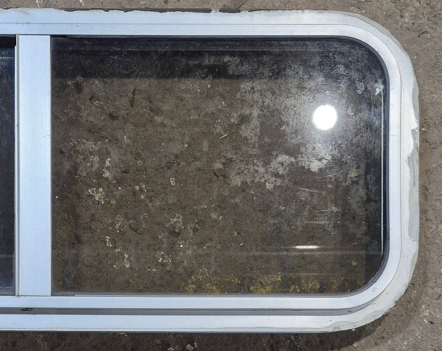 Used Silver Radius Opening Window : 30" W x 11 1/2" H x 1 3/4" D
