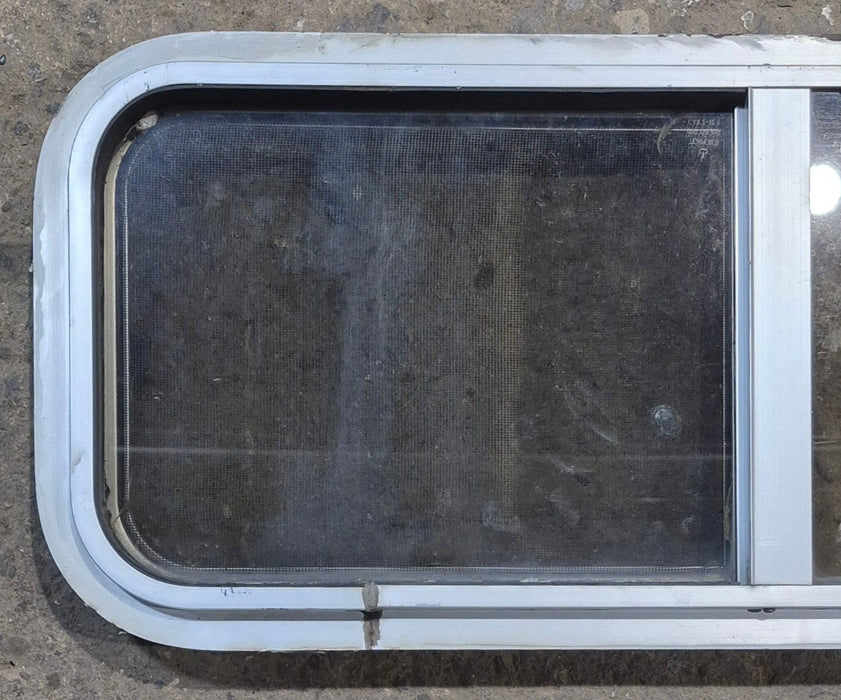 Used Silver Radius Opening Window : 30" W x 11 1/2" H x 1 3/4" D