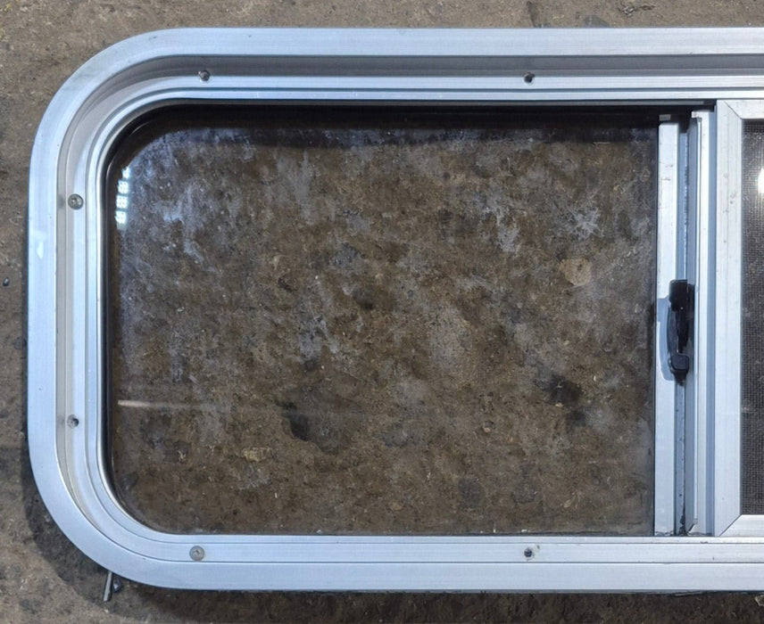 Used Silver Radius Opening Window : 30" W x 11 1/2" H x 1 3/4" D