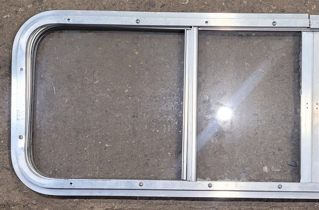 Used Silver Radius Opening Window : 51" W x 14 1/4" H x 1" D