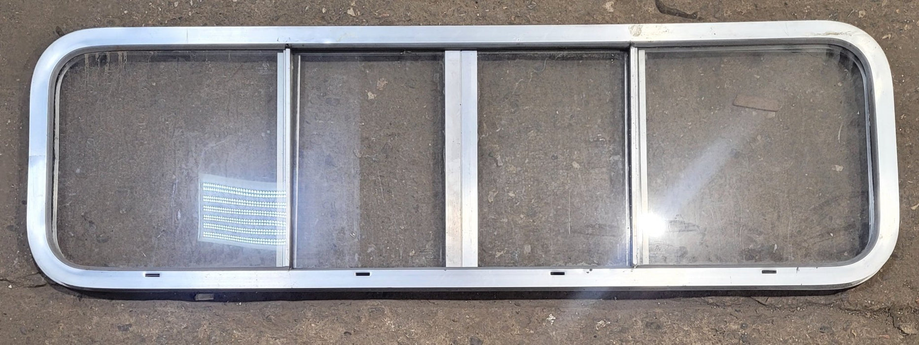Used Silver Radius Opening Window : 51" W x 14 1/4" H x 1" D